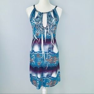 💃Cristina Love Cutout Gunmetal  Chain Dress